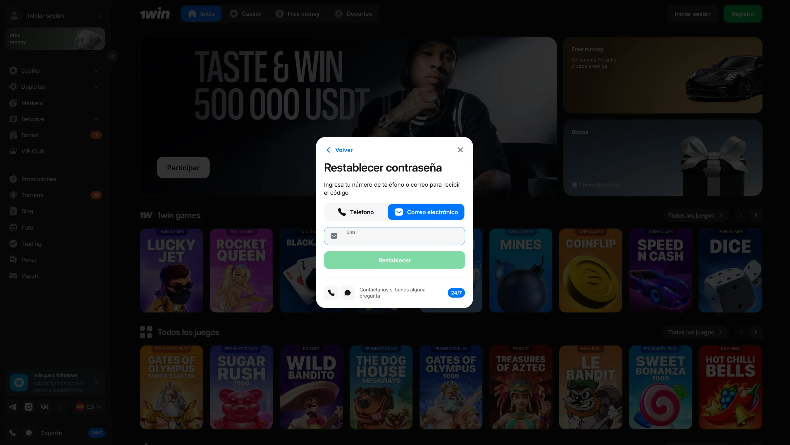 Problemas frecuentes 1win online registration y 1win login