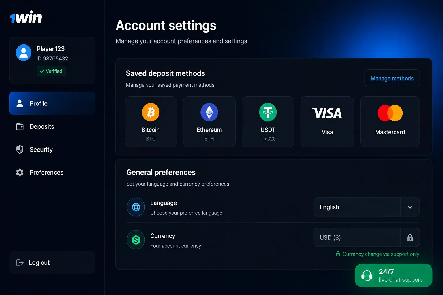 Managing your 1Win login and saved preferences